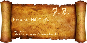 Frecko Násfa névjegykártya