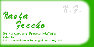 nasfa frecko business card